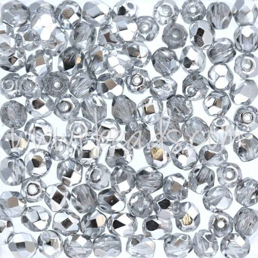 Achat Perles facettes de bohème crystal comet light silver 4mm (100)