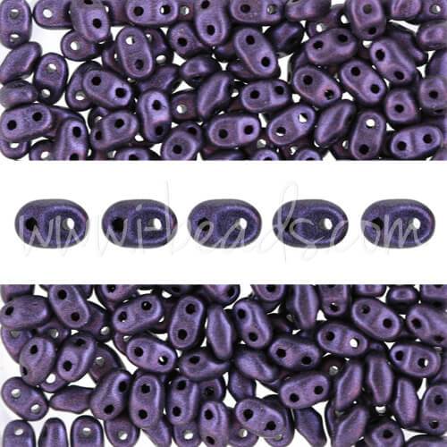 Perles MiniDuo 2.5x4mm metallic suede purple (10g)