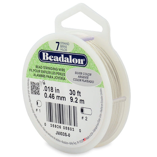 Achat Beadalon fil câble 7 brins argenté métallique 0.46mm, 9.2m (1)