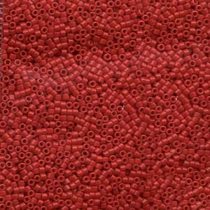 Achat DB046 - 11/0 Delica beads opaque RED- 1,6mm - Hole : 0,8mm (5gr)
