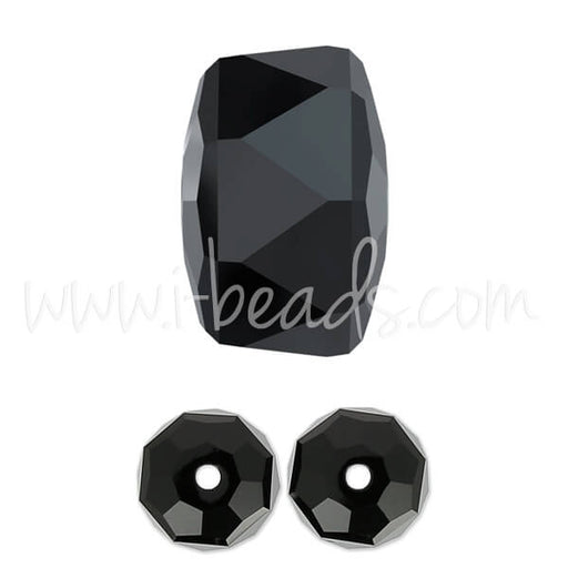 Perles Swarovski 5045 Rondelle jet 6mm (6)