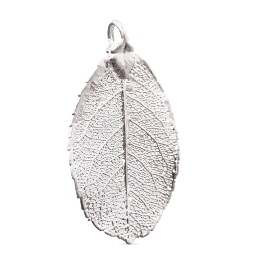 Achat Pendentif véritable feuille de rose galvanisée argent 925 50mm (1)