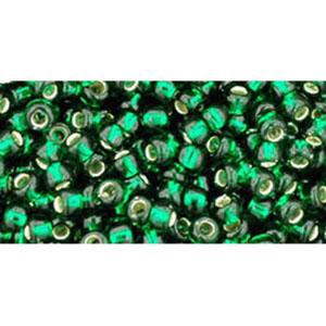 Achat cc36 - perles de rocaille Toho 8/0 silver lined green emerald (10g)