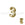 Grossiste en Perle chiffre 3 doré or fin 7x6mm (1)