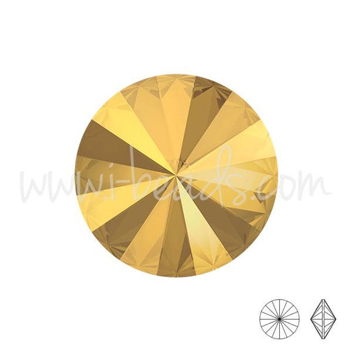 Achat Cristal Swarovski rivoli 1122 crystal metallic sunshine jaune 10mm-ss47 (2)