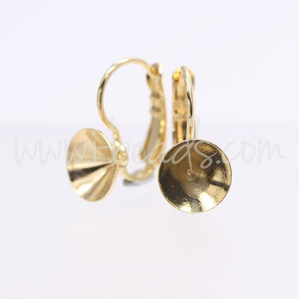 Serti dormeuses coniquess pour Swarovski 1088 SS39 doré (2)
