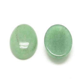 Cabochons en aventurine vert,ovale 10x8mm (2)