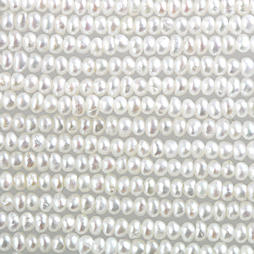 Perles D'eau Douce En Nacre Naturelle, Couleur Ivoire Blanc Irisé, Diamètre 4-5mm - Neuf