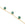 Vente au détail Chaine vermeil et 3 breloques onyx vert 4.5mm (3 charms = 4,5cm)