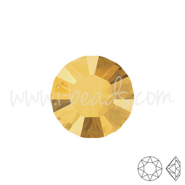 Cristal Swarovski 1088 xirius chaton crystal metallic sunshine jaune 6mm-ss29 (6)