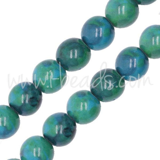 Achat Perles rondes Azurite Chrysocolle 8mm sur fil (1)