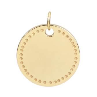 Achat Médaille en acier doré Or 20mm avec anneau (Vendue à l&#39;unité)