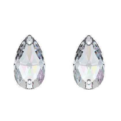 Achat Swarovski 3230 Drop SewOn Crystal AB Foiled 12x7mm (4)