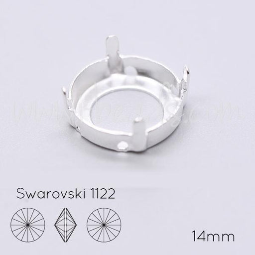 Achat Serti à coudre pour Swarovski 1122 rivoli 14mm argenté (2)