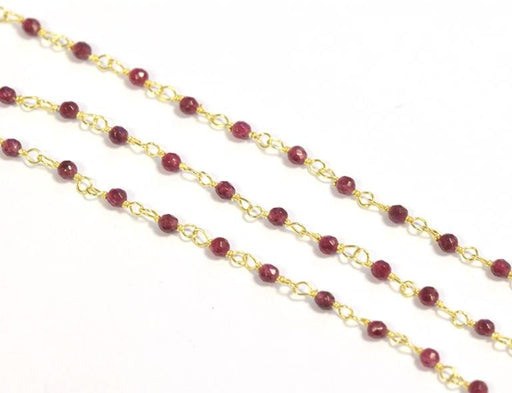 Achat Chaine Rosaire rubis 2mm par 10 cm