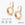Vente au détail Serti boucle d'oreilles Vintage pour Swarovski 1122 14mm doré (2)