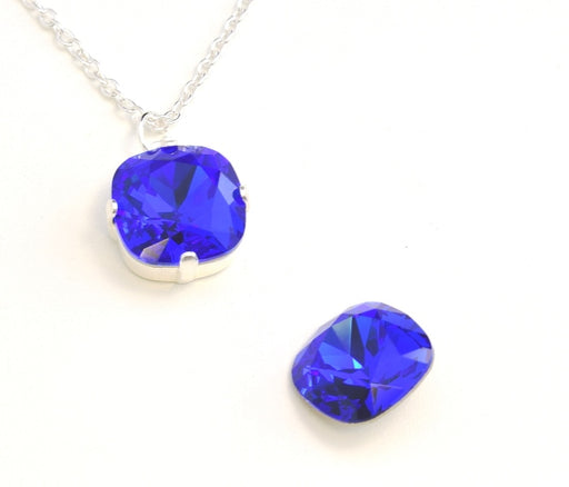 Achat Swarovski 4470 square fancy stone MAJESTIC BLUE 12mm (1)