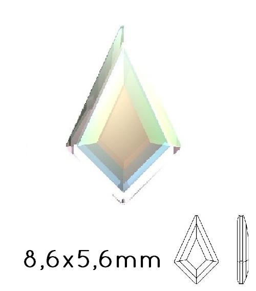 Achat 2771 Swarovski flat back KITE rhinestones crystal AB 8.6x5.6mm (5)