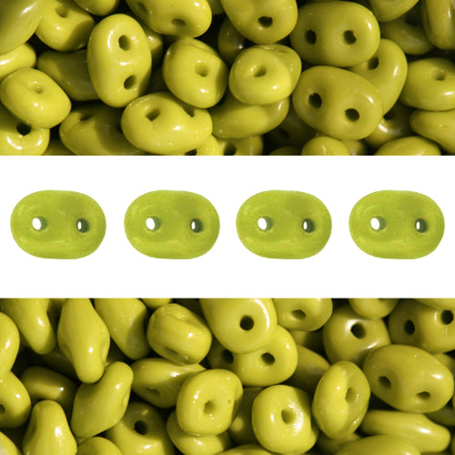 Achat Perles Super Duo 2.5x5mm Opaque Olive (10g)