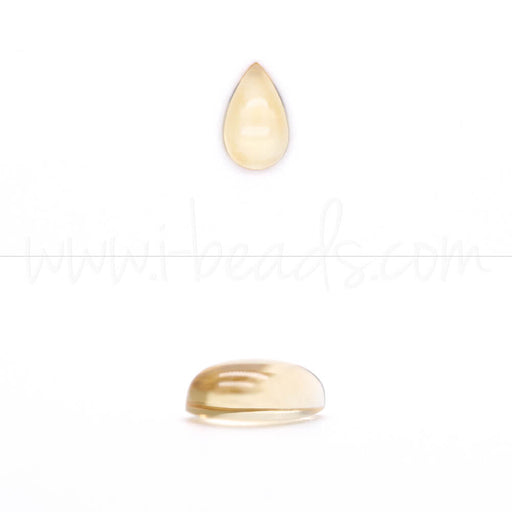 Citrine cabochon poire 8x5mm (1)