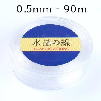Fil élastique transparent Japon 0.5mm, bobine de 90m (90m)