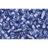 Achat cc33 - perles de rocaille Toho 8/0 silver lined light sapphire (10g)