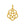 Vente au détail Médaille breloque pendentif fleur de Vie Acier Inoxydable doré OR + anneau de jonction - 13mm (1)
