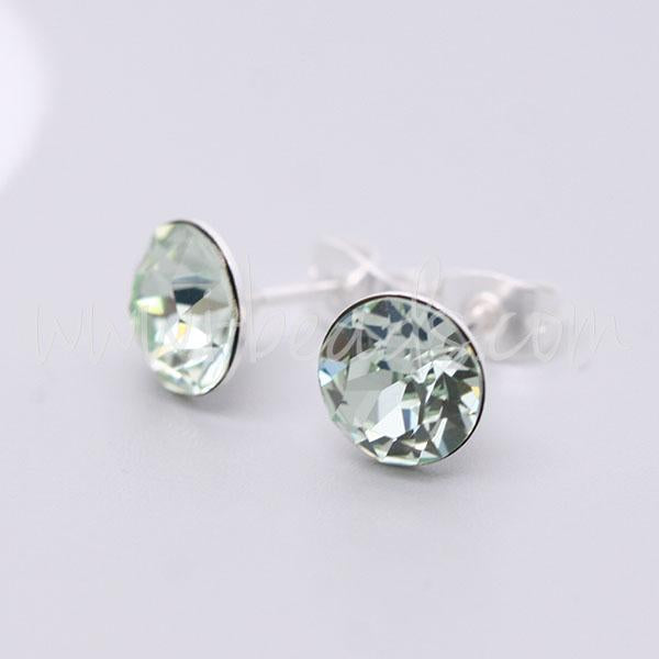 Serti boucle d'oreilles coniques pour Swarovski 1088 SS39 argenté (2)