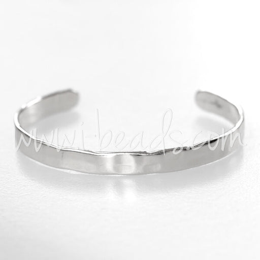 Bracelet martelé plaqué argent 60x7mm (1)