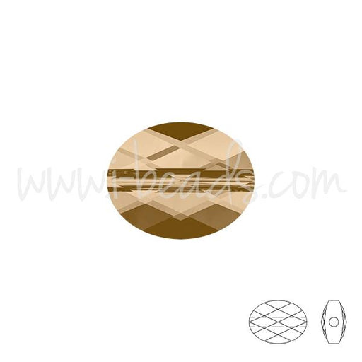 Achat Perles mini ovales Swarovski 5051 crystal golden shadow 8x6mm (2)