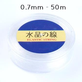 Fil élastique transparent Japon 0.7mm, bobine de 50m (50m)