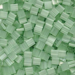 Cc2559 - Perles Miyuki tila silk pale green 5mm (25 beads)