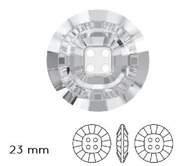 Swarovski 3018 Rivoli CB Bouton Crystal Foiled 23mm -(1)