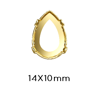 Achat Swarovski 4320/S PEAR Setting 14x10mm GOLD (1)