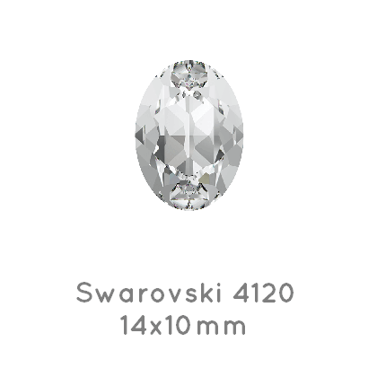 Achat Swarovski 4120 oval fancy stone Crystal f 14x10mm (2)