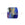 Vente au détail Perle de Murano cube multicolore bleu et or 6mm (1)