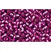 cc2218 - perles de rocaille Toho 8/0 silver lined mauve (10g)