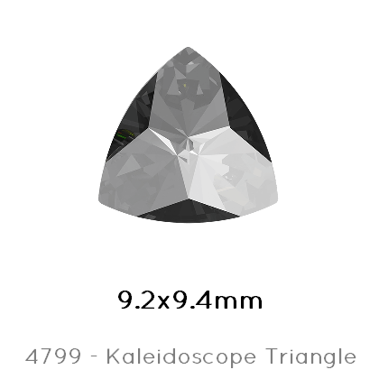 Achat Swarovski 4799 Kaleidoscope Triangle Fancy Stone Crystal Silver night unFoiled 9,2x9,4mm (2)