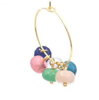 Achat Breloques perles Jade Naturelle couleur VERT CANARD 8mm + anneau doré (Par 2)