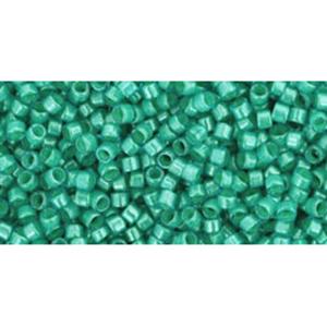 cc954 - perles Toho treasure 11/0 inside color aqua/light jonquil lined (5g)