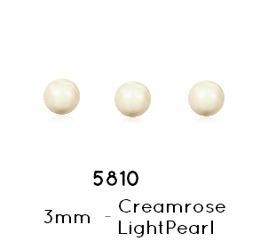Achat 5810 Swarovski CreamRose light pearl 3mm 0.5mm (40)