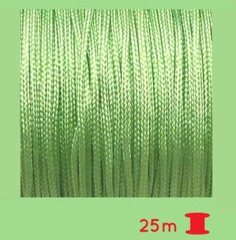 Cordon tressé en nylon haute qualité - 0.8mm - Vert turquoise clair - (vendu par rouleau - 25m)