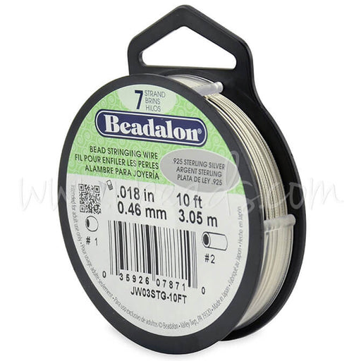 Achat Beadalon fil câble 7 brins en argent 925 0.46mm, 3.05m (1)