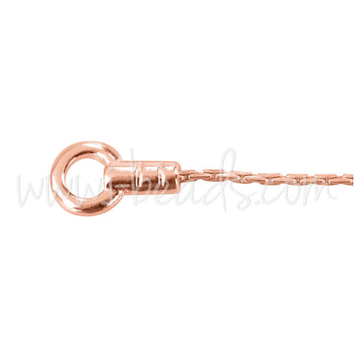 Achat chaine à perles 0.65mm rose gold filled (10cm)