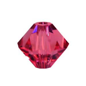 Perles Swarovski 5328 xilion bicone indian pink 4mm (40)