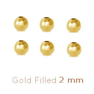 Achat Perles rondes Gold filled 2mm (10)