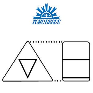 Achat cc161 - perles Toho triangle 3mm transparent rainbow crystal (10g)