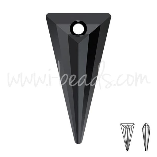 Achat Pendentif Swarovski 6480 spike jet 18mm (1)