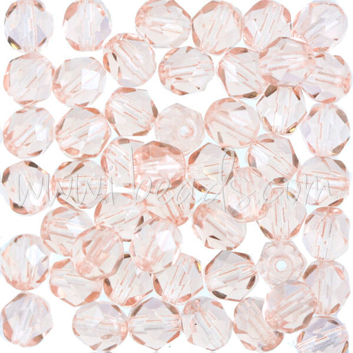 Achat Perles facettes de bohème rosaline 6mm (50)