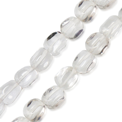 Perles pépites cristal de quartz 8x10mm sur fil (1)